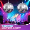 image54PCS Mirror Disco Balls Set with 10m Fishing Line  Assorted Sizes Hanging Mini Silver Balls for Party Wedding Cake Toppers Room ampamp Classroom Decor6 in