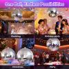 image54PCS Mirror Disco Balls Set with 10m Fishing Line  Assorted Sizes Hanging Mini Silver Balls for Party Wedding Cake Toppers Room ampamp Classroom Decor6 in
