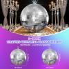image54PCS Mirror Disco Balls Set with 10m Fishing Line  Assorted Sizes Hanging Mini Silver Balls for Party Wedding Cake Toppers Room ampamp Classroom Decor8 in