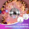 image54PCS Mirror Disco Balls Set with 10m Fishing Line  Assorted Sizes Hanging Mini Silver Balls for Party Wedding Cake Toppers Room ampamp Classroom Decor8 in