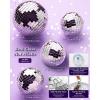image54PCS Mirror Disco Balls Set with 10m Fishing Line  Assorted Sizes Hanging Mini Silver Balls for Party Wedding Cake Toppers Room ampamp Classroom DecorSmall