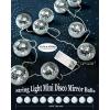 imageDisco Ball Light String  10 LED 984Foot Mirror Disco Ball String Lights Battery Powered for Party Wedding Christmas Holiday Classroom Decor Silver White 157 Inch157 Inch