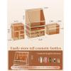imageExtra Large Makeup Organizer Glass Cosmetic Storage with Drawers Stackable Makeup and Jewelry Organizer for Vanity Table Bathroom Countertop Skincare Lipsticks Perfume BrushesAmber