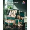 imageGlass Makeup Organizer  MultiFunctional 3in1 Cosmetic Organizer for Skincare Lipstick Brushes  Vanity Organizer ampamp Bathroom OrganizerGreen