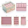 imageJewelry Box ampamp Organizer  4Slot Watch Box Tempered Glass Watch Display Case Velvet Lining ampamp jewelry boxes for womenNecklaces Earring Organizer