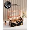 imageLipstick Organizer Holder  24 Spaces Tempered Glass Lip Gloss and Perfume OrganizerVanity Lipstick Holder and OrganizerBlack