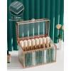 imageLipstick Organizer Holder  24 Spaces Tempered Glass Lip Gloss and Perfume OrganizerVanity Lipstick Holder and OrganizerGold
