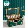 imageLipstick Organizer Holder  24 Spaces Tempered Glass Lip Gloss and Perfume OrganizerVanity Lipstick Holder and OrganizerGreen