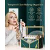 imageLipstick Organizer Holder  24 Spaces Tempered Glass Lip Gloss and Perfume OrganizerVanity Lipstick Holder and OrganizerGreen