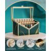 imageLipstick Organizer Holder  24 Spaces Tempered Glass Lip Gloss and Perfume OrganizerVanity Lipstick Holder and OrganizerGreen