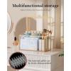 imageLipstick Organizer Holder  24 Spaces Tempered Glass Lip Gloss and Perfume OrganizerVanity Lipstick Holder and OrganizerWhite
