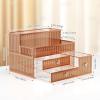 imageMakeup Organizer Countertop  Tempered Glass Vanity Organizer for Cosmetics Skincare Hair Tools Brushes Perfume  Multipurpose Bathroom Counter Skincare OrganizerGolden
