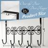 imageOver The Door HookOver Door Towel RackOver Door Coat RackDoor Hanger HookClothesBelt HatBehind Back of Bathroom Towel Hanger 5 HooksWhite1Black
