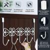 imageOver The Door HookOver Door Towel RackOver Door Coat RackDoor Hanger HookClothesBelt HatBehind Back of Bathroom Towel Hanger 5 HooksWhite1White
