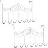 imageOver The Door HookOver Door Towel RackOver Door Coat RackDoor Hanger HookClothesBelt HatBehind Back of Bathroom Towel Hanger 5 HooksWhiteWhite