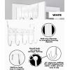 imageOver The Door HookOver Door Towel RackOver Door Coat RackDoor Hanger HookClothesBelt HatBehind Back of Bathroom Towel Hanger 5 HooksWhiteWhite