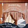 imageOver The Door HookOver Door Towel RackOver Door Coat RackDoor Hanger HookClothesBelt HatBehind Back of Bathroom Towel Hanger 5 HooksWhiteWhite