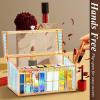 imageTempered Glass Makeup Organizer and Lipstick Organizer  MultiPurpose Vanity and BathroomOrganizer with Lipstick Holder and Hair Tool Organizer  Large Capacity Perfect Gift for All Occasio