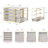 imageYoudepot Clear Acrylic Disposable Face Towel Holder with Drawers  Tempered Glass Jewelry Box Organizer for Women Vanity and Bathroom Storage