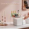 imageYoudepot Clear Acrylic Disposable Face Towel Holder with Drawers  Tempered Glass Jewelry Box Organizer for Women Vanity and Bathroom Storage