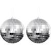 image54PCS Mirror Disco Balls Set with 10m Fishing Line  Assorted Sizes Hanging Mini Silver Balls for Party Wedding Cake Toppers Room ampamp Classroom Decor6 in