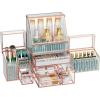 imageExtra Large Makeup Organizer Glass Cosmetic Storage with Drawers Stackable Makeup and Jewelry Organizer for Vanity Table Bathroom Countertop Skincare Lipsticks Perfume BrushesGold