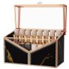imageLipstick Organizer Holder  24 Spaces Tempered Glass Lip Gloss and Perfume OrganizerVanity Lipstick Holder and OrganizerBlack