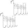 imageOver The Door HookOver Door Towel RackOver Door Coat RackDoor Hanger HookClothesBelt HatBehind Back of Bathroom Towel Hanger 5 HooksWhite1White