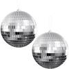 imageYoudepot Disco Ball 4quot Inch 2PackSilver Hanging Ball with Attached String for RingReflects LightFun Party Home Bands DecorationsParty Favor