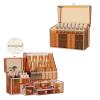 imageYoudepot Tempered Glass Makeup Organizer ampamp Lipstick Holder with 24 SlotsCountertop Cosmetic Organizer for Vanity with Brush Holder Ideal Large Makeup Storage Drawer Organizer for Bathroom ampamp Dresser