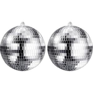 image54PCS Mirror Disco Balls Set with 10m Fishing Line  Assorted Sizes Hanging Mini Silver Balls for Party Wedding Cake Toppers Room ampamp Classroom Decor8 in