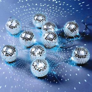 imageDisco Ball Light String  10 LED 984Foot Mirror Disco Ball String Lights Battery Powered for Party Wedding Christmas Holiday Classroom Decor Silver White 157 Inch157 Inch