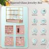 imageYoudepot 2Piece Hair Tool and Jewelry Organizer Set  Tempered Glass Makeup Jewelry and Hair Styling Tool Storage for Vanity and Countertop  Elegant Multipurpose Organizer for Home and Gift Use
