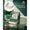 imageYoudepot Elegant Glass Cosmetics ampamp Jewelry Organizer  6in1 MultiFunctional Makeup Display Case with Stackable Compartments