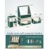 imageYoudepot Elegant Glass Cosmetics ampamp Jewelry Organizer  6in1 MultiFunctional Makeup Display Case with Stackable Compartments