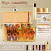 imageYoudepot Jewelry Organizer and Lipstick Organizer  Tempered Glass Lipstick Holder ampamp Jewelry Box  Large Capacity and Elegant Storage Solution for Bathroom Counter and Dresser