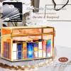 imageYoudepot Jewelry Organizer and Lipstick Organizer  Tempered Glass Lipstick Holder ampamp Jewelry Box  Large Capacity and Elegant Storage Solution for Bathroom Counter and Dresser