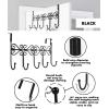 imageYoudepot Over The Door HookOver Door Towel RackOver Door Coat RackDoor Hanger Hook Behind Back of Bathroom Towel Hanger 5 Hooks Black 