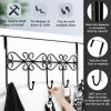 imageYoudepot Over The Door HookOver Door Towel RackOver Door Coat RackDoor Hanger Hook Behind Back of Bathroom Towel Hanger 5 Hooks Black 