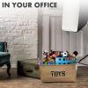 imageToy Storage Organizer Toy Box Toy Bin Jute Toy Storage Collapsible Sturdy Storage Bins  for organizing Kids Toys Baby Clothing Children BooksNursery Playroom