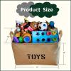 imageToy Storage Organizer Toy Box Toy Bin Jute Toy Storage Collapsible Sturdy Storage Bins  for organizing Kids Toys Baby Clothing Children BooksNursery Playroom