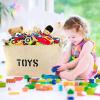 imageToy Storage Organizer Toy Box Toy Bin Jute Toy Storage Collapsible Sturdy Storage Bins  for organizing Kids Toys Baby Clothing Children BooksNursery Playroom