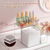 imageYoudepot Clear Acrylic Face Towel Holder with 3 Drawers AllinOne Bathroom Vanity Organizer for Disposable Face Towels Cotton Pads Swabs and Skincare Tools